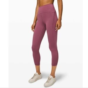 Lululemon Wunder Under High-Rise Crop Flocked Leggings